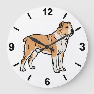Relógio Grande Central Asian Shepherd Dog Wall Clock Guardian