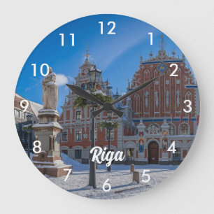 Relógio Grande Centro histórico de cidades em Riga, Letónia