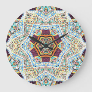 Relógio Grande Cerâmica caleidoscópica: Textura de superfície Abs