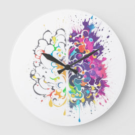 Relógio Grande Cérebro Esquerdo vs. Cérebro Direto Trabalho de ar