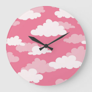 Relógio Grande Céu de nuvens sem aparência, textura vintage.