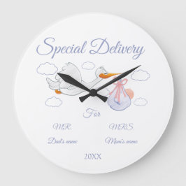 Relógio Grande Chá de fraldas, Pais - a - ser Presente Personaliz