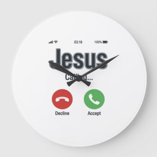Relógio Grande Chamado de Jesus Tela do Telefone Design de Camise