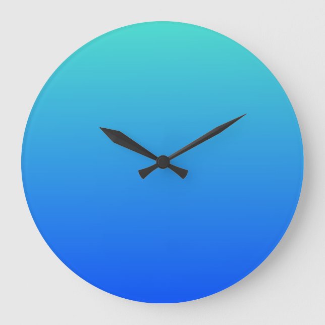 Relógio Grande Chambre Azul Turquesa (Frente)