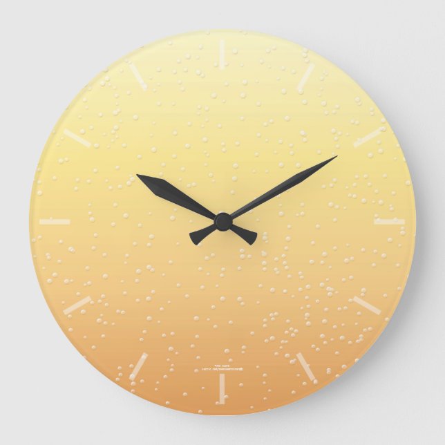 Relógio Grande Champagne Bubbles Clock (Frente)