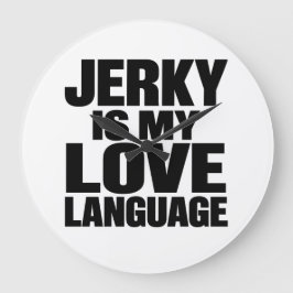Relógio Grande Charque É Minha Linguagem do Amor Camisa Divertida