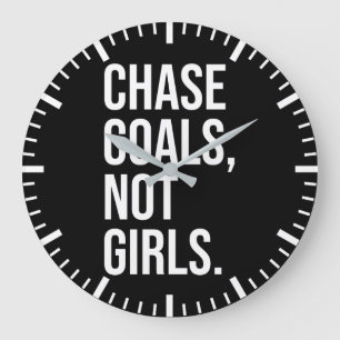 Relógio Grande Chase Metas Não Meninas - Gym, Hustle, Sucesso