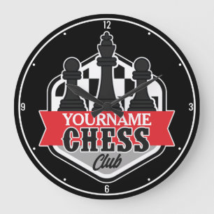 Relógio Grande Checkmate do Chess Player do NOME Personalizado