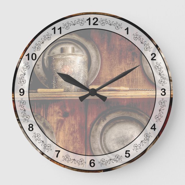 Relógio Grande Chef - Utensílios - No Quadro (Frente)