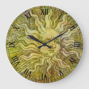 Relógio Grande Cheio Vintage Face Sun