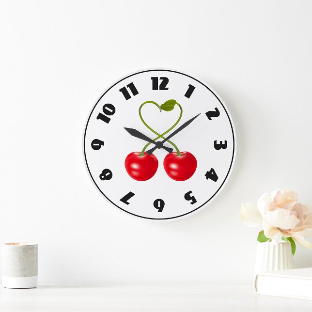 Relógio Grande Cherries With Stems Clock (Criador carregado)