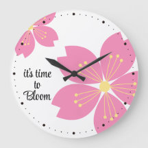 Cherry Blossom Clock "Está na hora de Bloom"