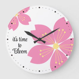 Relógio Grande Cherry Blossom Clock "Está na hora de Bloom"