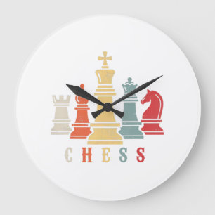 Relógio Grande Chess Lover Presente do Xadrez Set Checkmate