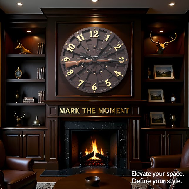 Relógio Grande Chic Bolt Action Radial Wood (Criador carregado)