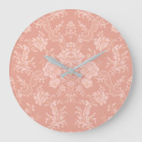 Chic Floral Romântico Damask-Peach