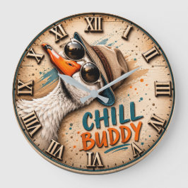 Relógio Grande Chill Buddy Funny Goose