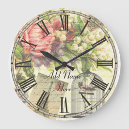 Relógio Grande Chique Paris Kitchen Clock adiciona nome personali