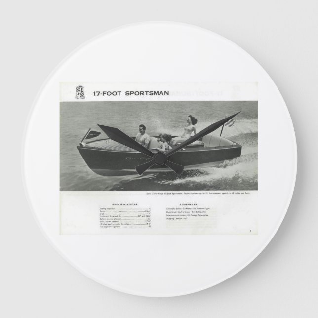 Relógio Grande Chris Artesanato Sportsman Wall Clock (Frente)