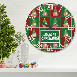 Relógio Grande Christmas tree | Santa | customizable