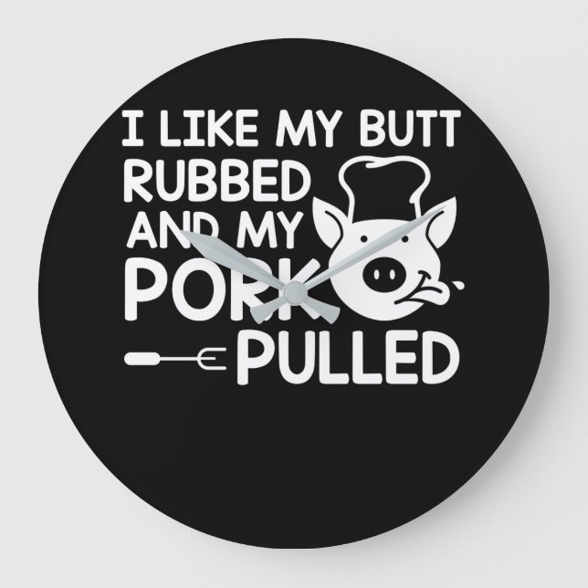 Relógio Grande Churrasco De Grelha, Como Porco De Bumbum Esfregad (Frente)