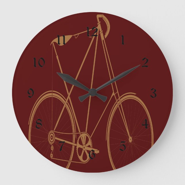 Relógio Grande Ciclo Antiquado De Bicicleta Vermelha De Bicicleta (Frente)