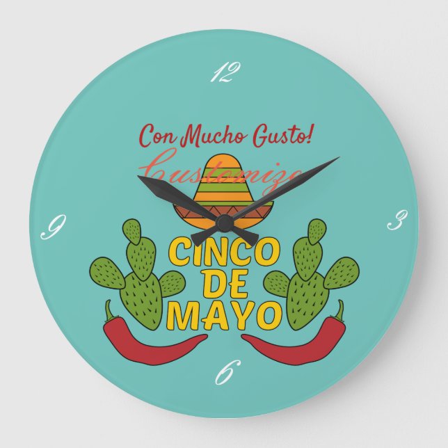 Relógio Grande Cinco de Mayo Thunder_Cove (Frente)