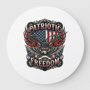 Relógio Grande Cintos de Liberdade Patriótica para Motoqueiros Li