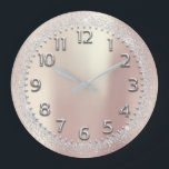 Relógio Grande Cinza de prata cristais brilham números árabes Ros<br><div class="desc">No mundo da decoração doméstica, onde cada elemento reflete o seu gosto e estilo, um relógio pode ser muito mais do que apenas um relógio — pode ser uma declaração de elegância e sofisticação. Apresentando a Cinza de Silver Crystals Glitter Arabic Numbers Rosa a Large Clock do Zazzle — uma...</div>