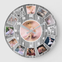 Cinza Na moda balé e Colagem de Fotos Branca