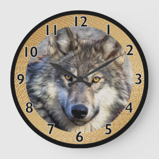 Relógio Grande Cinza Wolf Dignity
