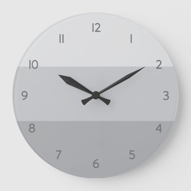 Relógio Grande Cinzas de prata riscadas (Frente)