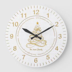 Relógio Grande Cir da árvore de Natal "O Christmas Tree" (Árvore 