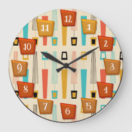 Relógio Grande Circular Retro Atômica