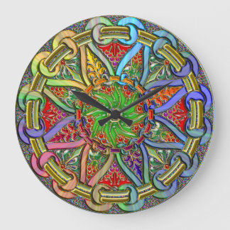 Relógio Grande Círculo de rico Arte Floral