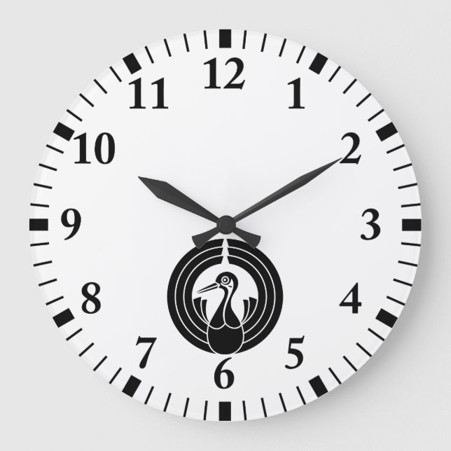 Relógio Grande Círculo noshi em forma de guindaste (Frente)