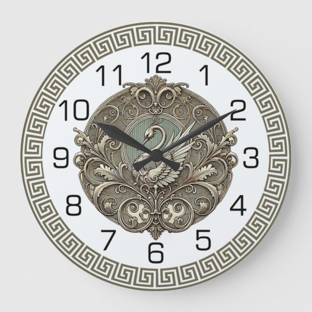 Relógio Grande Cisne Art Déco (Frente)