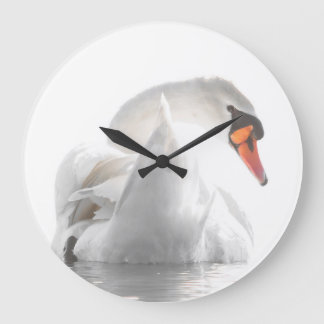 Relógio Grande Cisne Branco na Água