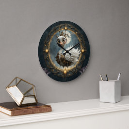 Relógio Grande Cisne Mecânico ao Luar – Guardião de Sonhos Curios