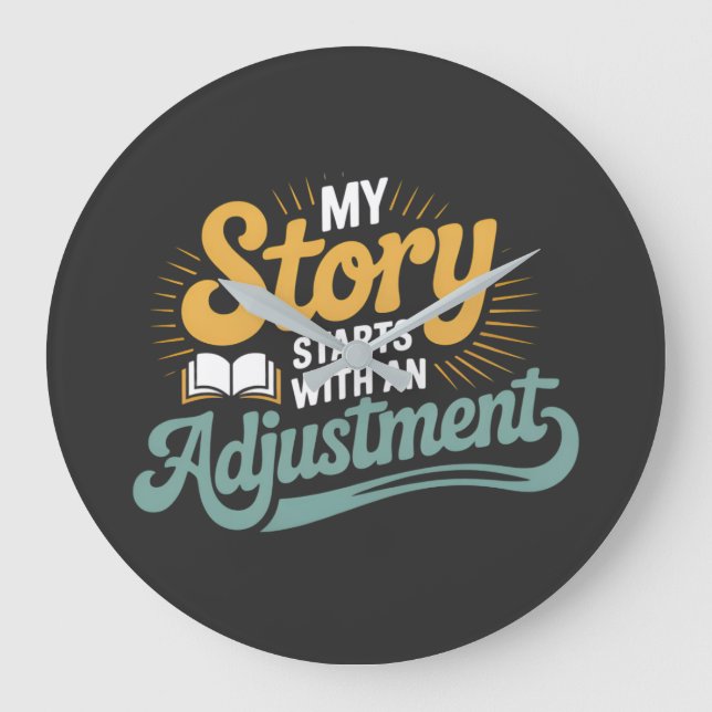 Relógio Grande Citação da coluna de motivação do estudante quirop (Frente)