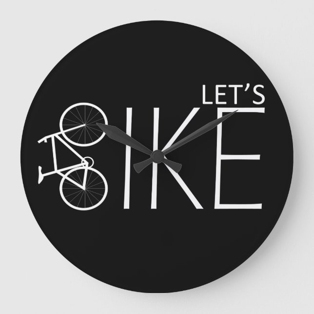 Relógio Grande Citações Motivacionais de Ciclismo de Montanha (Frente)