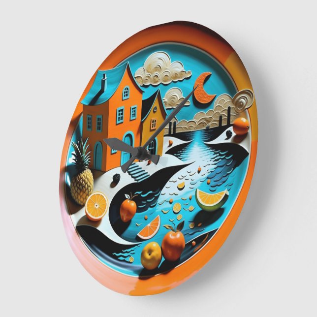 Relógio Grande Citrus Dreamscape (Ângulo)