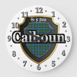 Relógio Grande Clan Calhoun Tartan Scottish Dream Clock