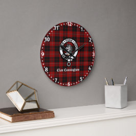 Relógio Grande Clan Cunningham Crachá & Tartan