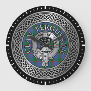 Relógio Grande Clan Fergusson Crest & Tartan Knot
