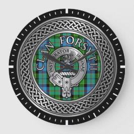 Relógio Grande Clan Forsyth Crest & Tartan Knot