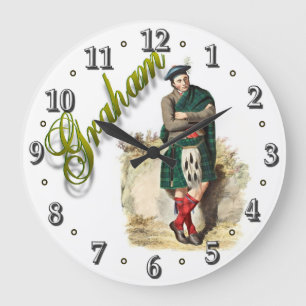 Relógio Grande Clan Graham Scottish Dream Clock