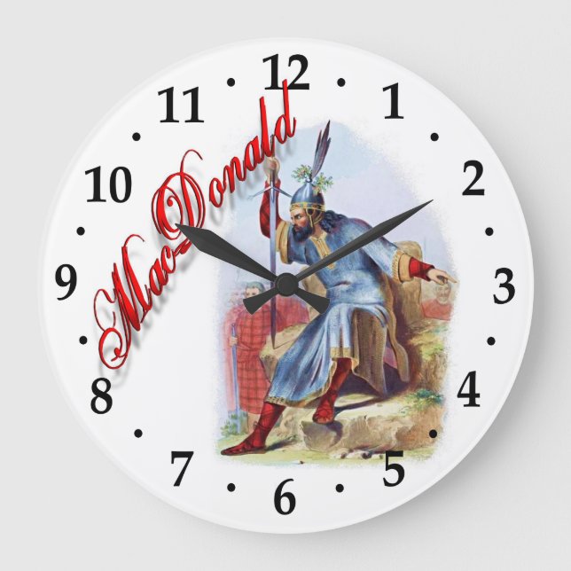 Relógio Grande Clan MacDonald Scottish Dream Clock (Frente)