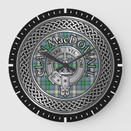 Relógio Grande Clan MacDowall Crest & Tartan Knot