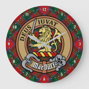 Relógio Grande Clan MacDuff Crest sobre Tartan